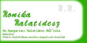 monika malatidesz business card